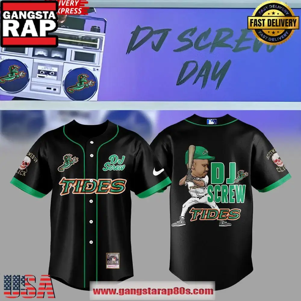 Norfolk Tides DJ Screw Special Baseball Jersey Shirt Image
