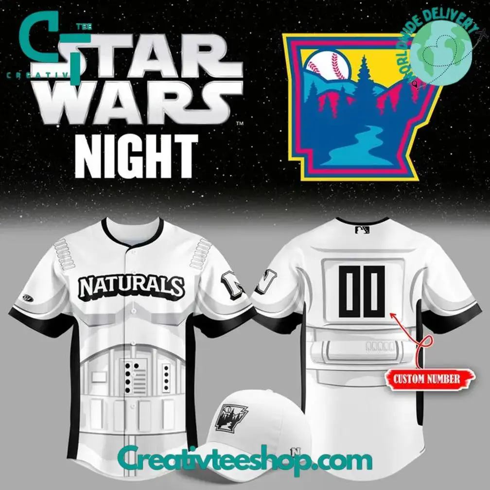 Northwest Arkansas Naturals X Star Wars Night Personalized Baseball Jersey Image