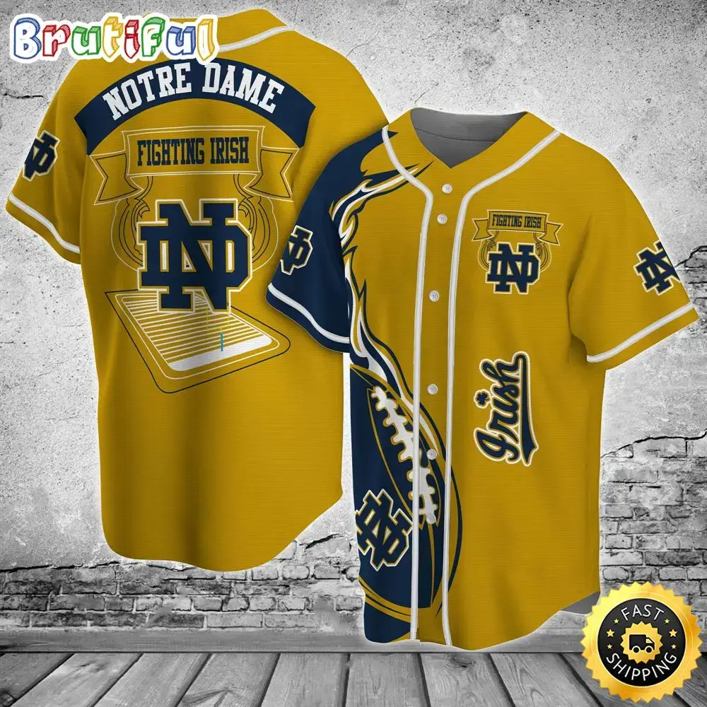 Notre Dame Fighting Irish Classic MLB Baseball Jersey Shirt Image
