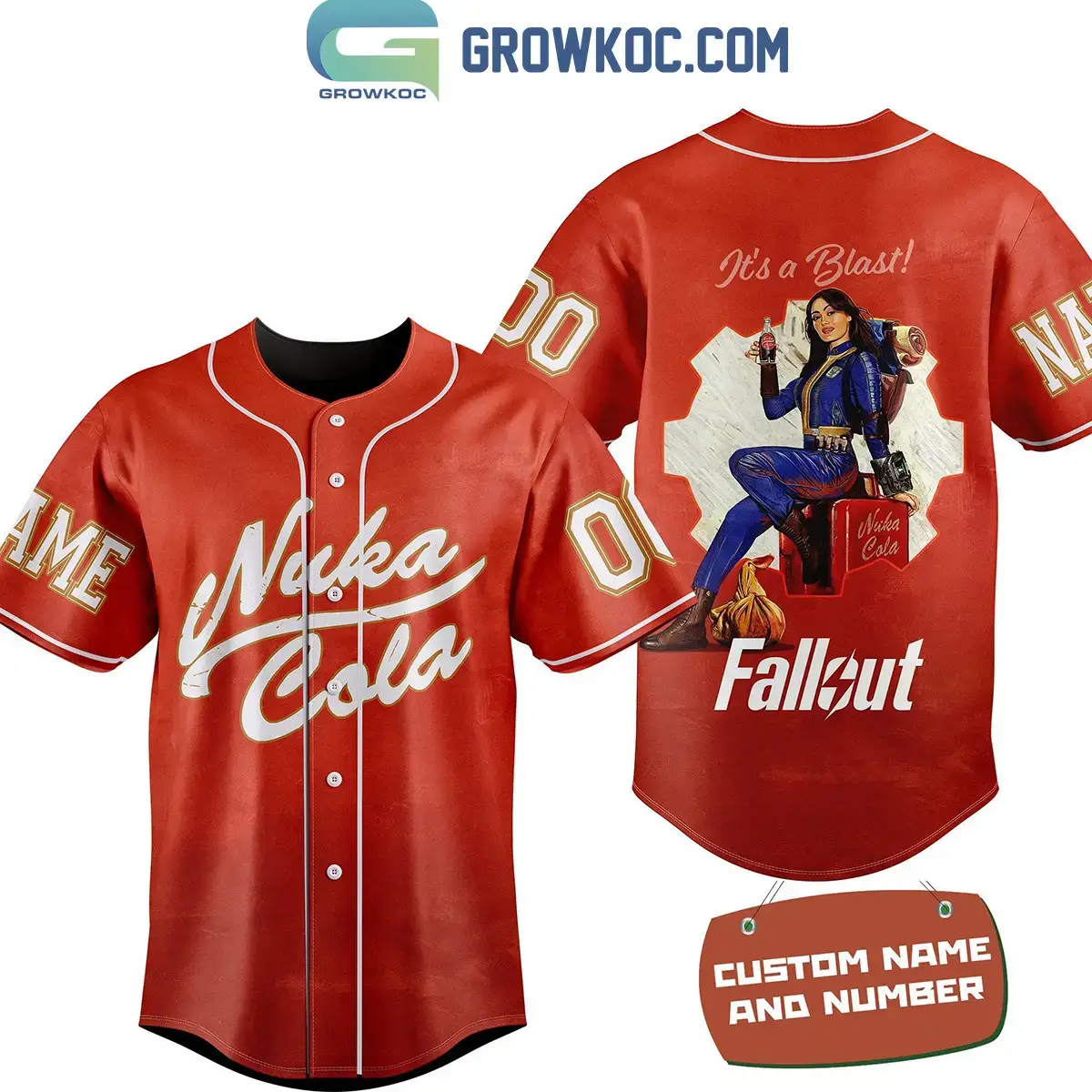 Nuka-Cola Fallout It's A Blast Personalized Baseball Jersey Image
