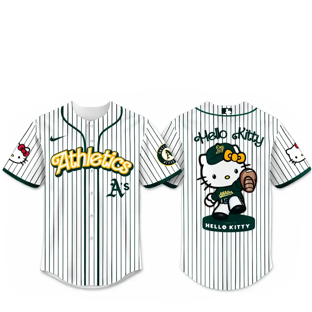 Oakland Athletics Major League Baseball 2026 Hello Kitty Baseball Jersey Image