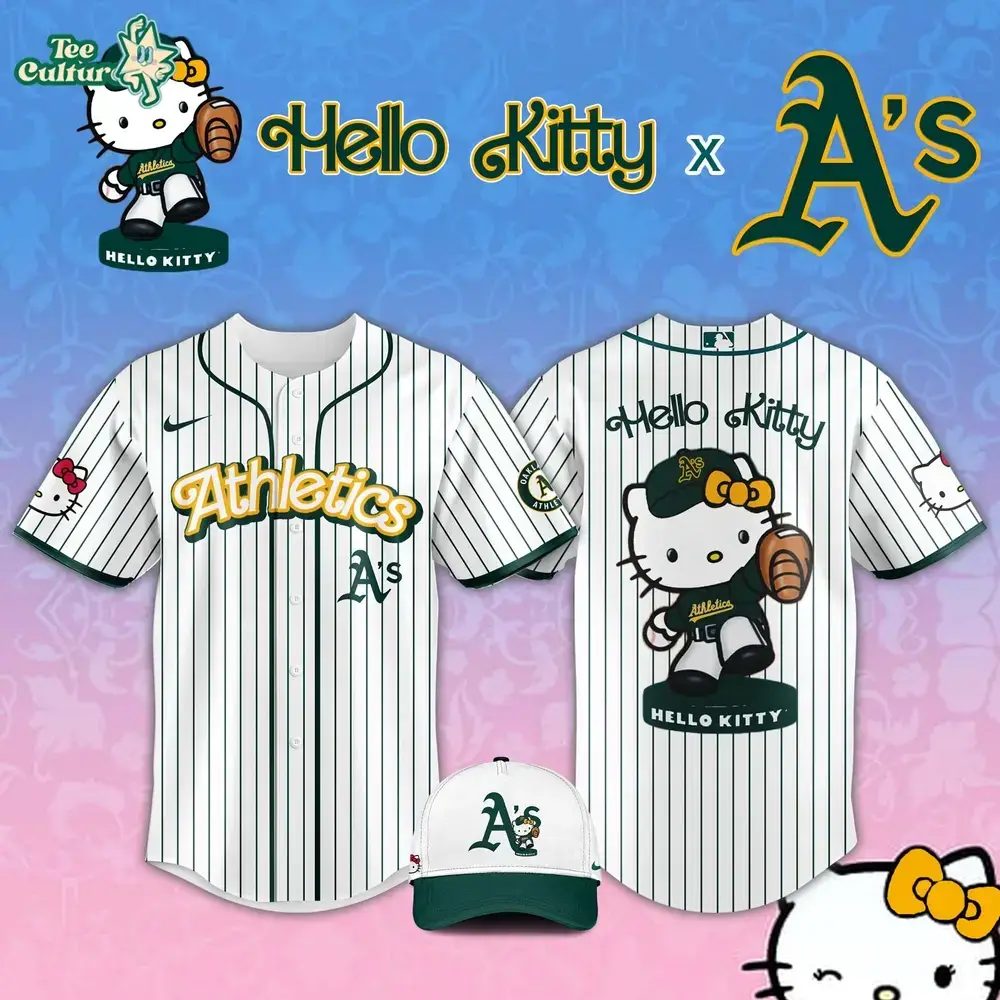 Oakland Athletics MLB Hello Kitty Night 2026 Special Jersey Image