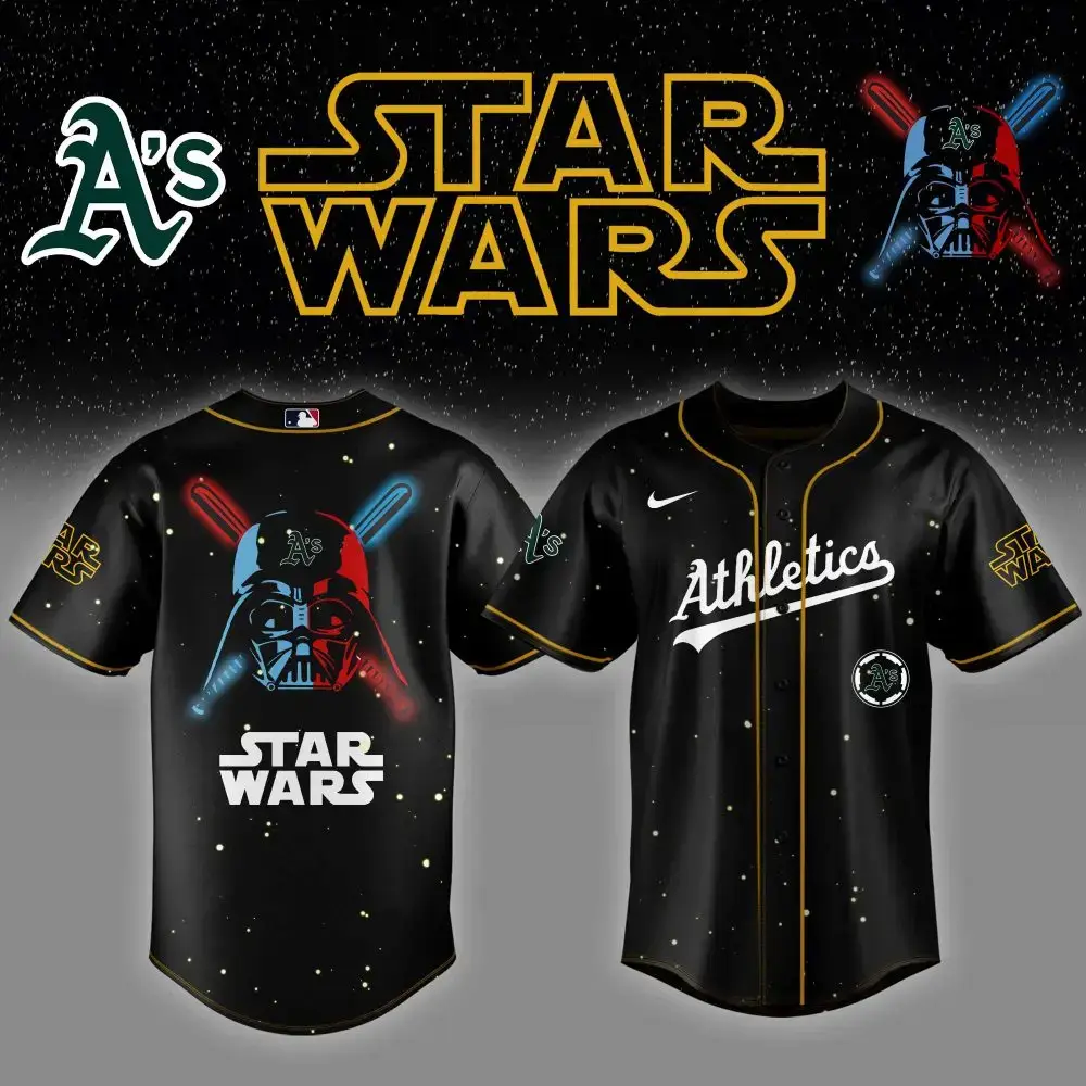Oakland Athletics Mlb X Starwars Custom Baseball Jersey Image