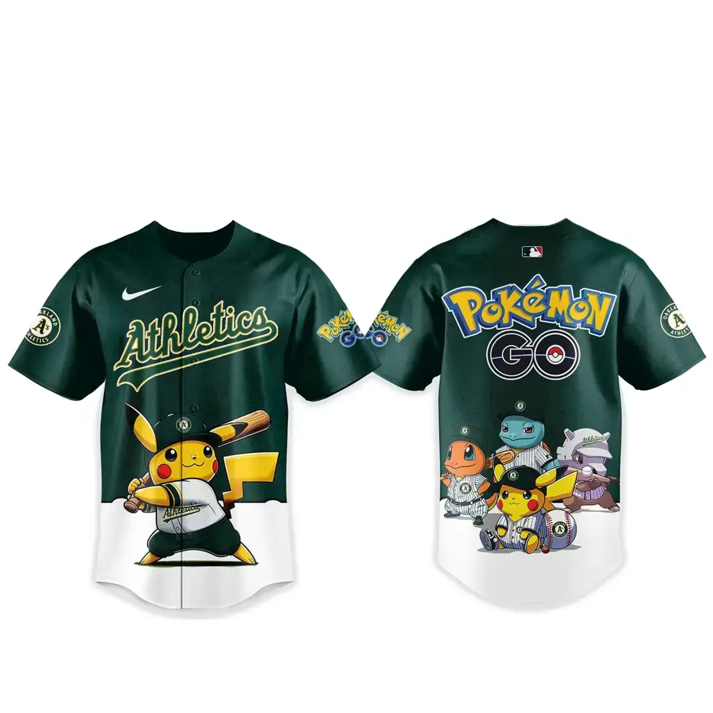 Oakland Athletics Pokemon Go Night 2026 Game Baseball Jersey Image
