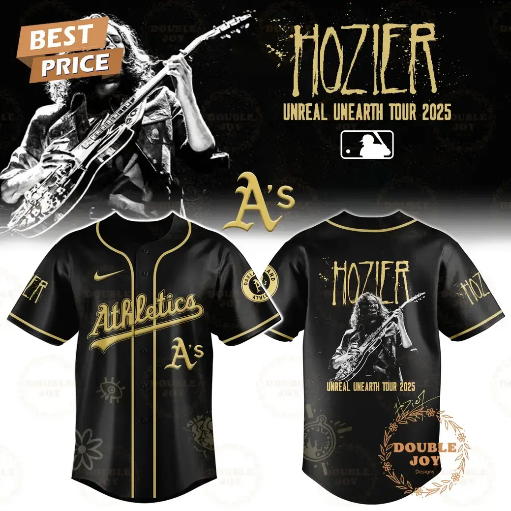 Oakland Athletics x HOZIER Tour 2025 Unreal Unearth Edition Baseball Jersey Image