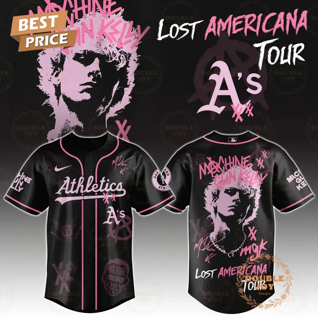 Oakland Athletics x MGK Tour 2025 The Lost Americana Baseball Jersey Image
