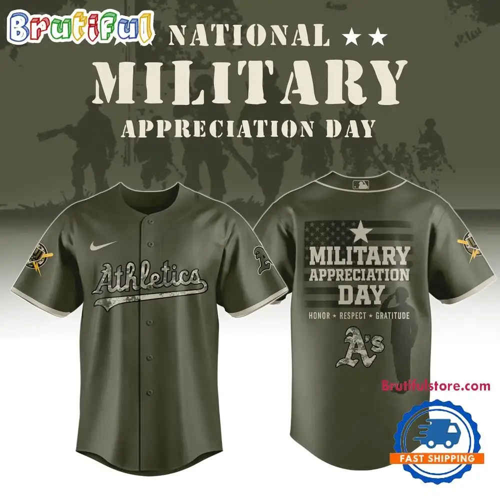 Oakland Athletics X Military Appreciation Day 2025 Baseball Jersey Image