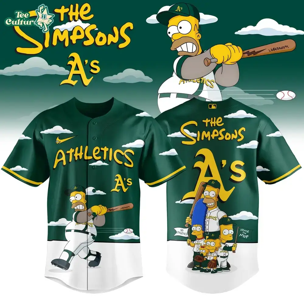Oakland Athletics x The Simpsons 2026 Limited Edition Baseball Jersey Image