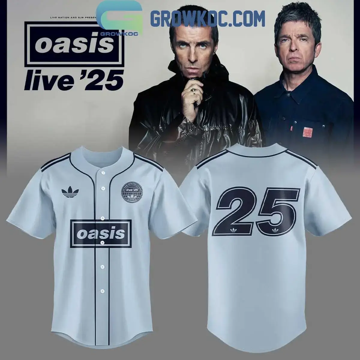 Oasis Live '25 Tour Ocean Blue Jersey Image