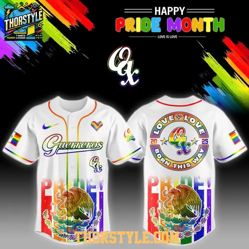 Oaxaca Guerreros 2025 Happy Pride Month Baseball Jersey Image