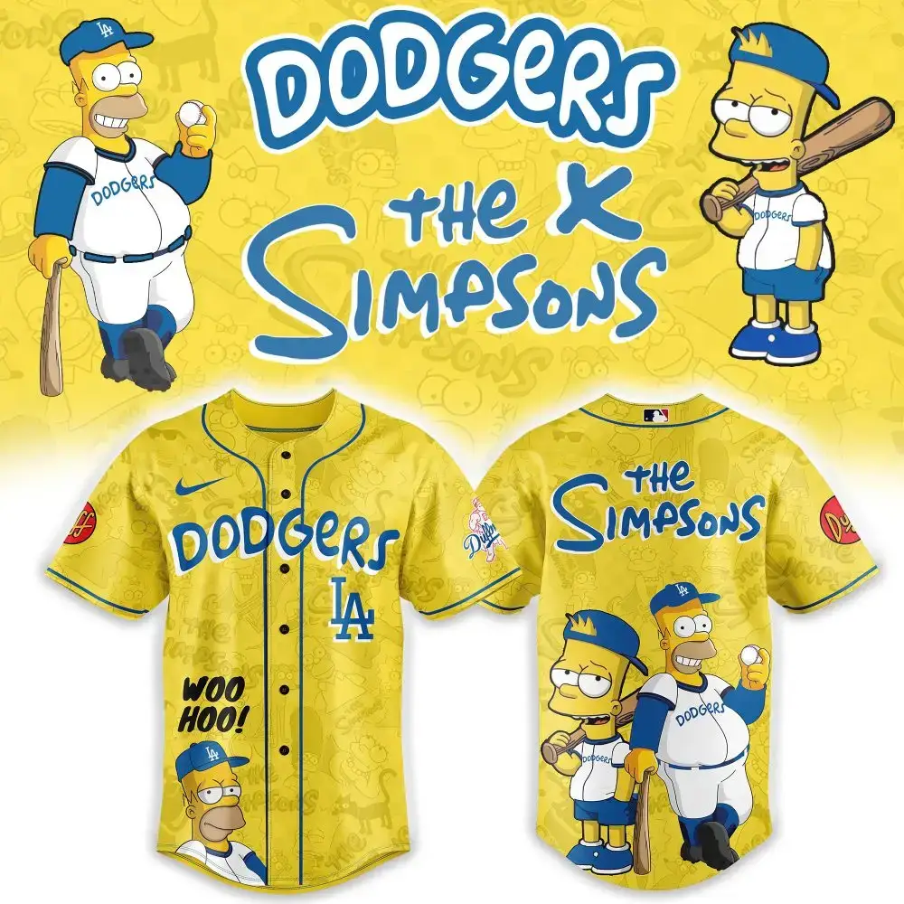 Official Dodgers X Simpsons Limited Edition Baseball Jersey - Fun & Unique Fan Gear! Image