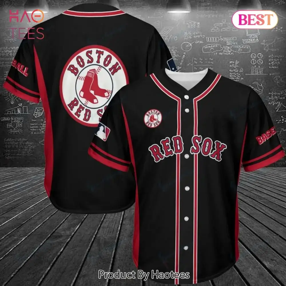 Official Red Sox Baseball Jersey – Stylish Black & Red Fan Gear For Game Day Image