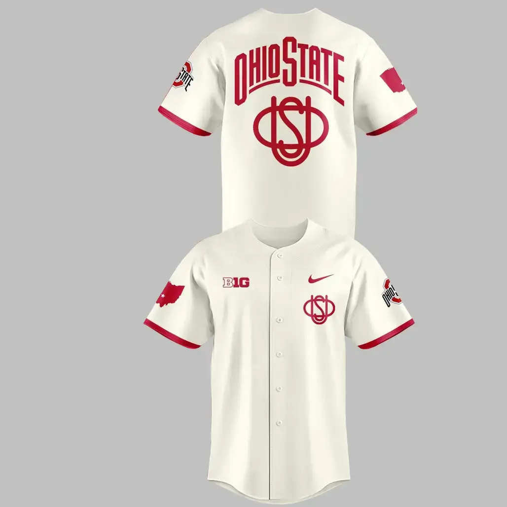 Ohio State Big Throwback Baseball Jersey Image