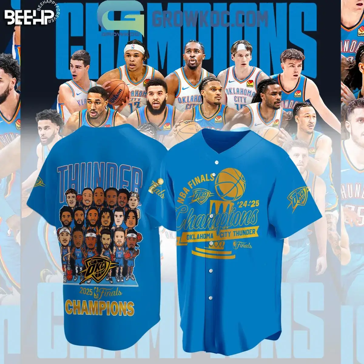 Oklahoma City Thunder NBA Finals Best Team Baseball Jersey Image