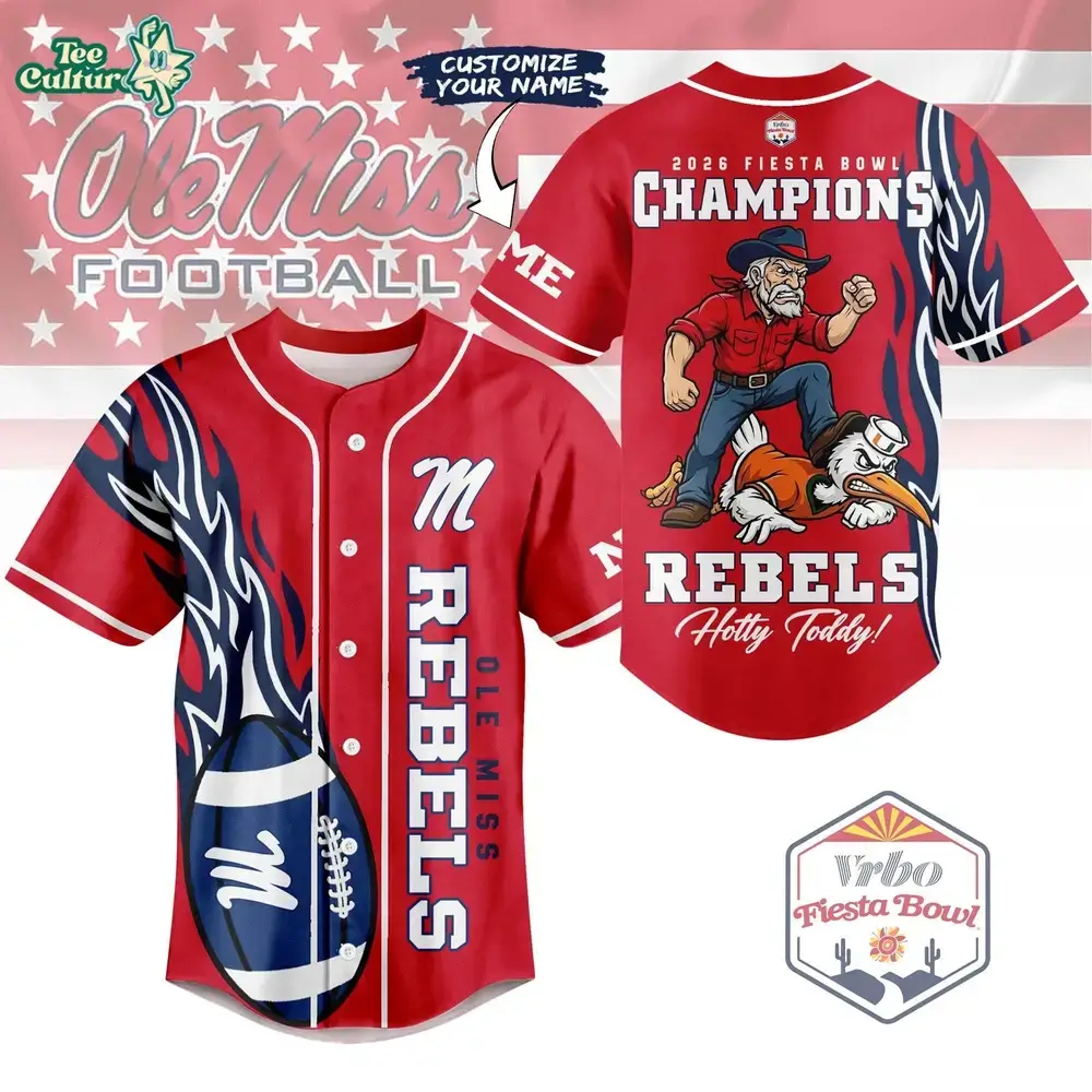Ole Miss Rebels | Premium NCAA 2026 Fiesta Bowl Champions Jersey Shirt Image