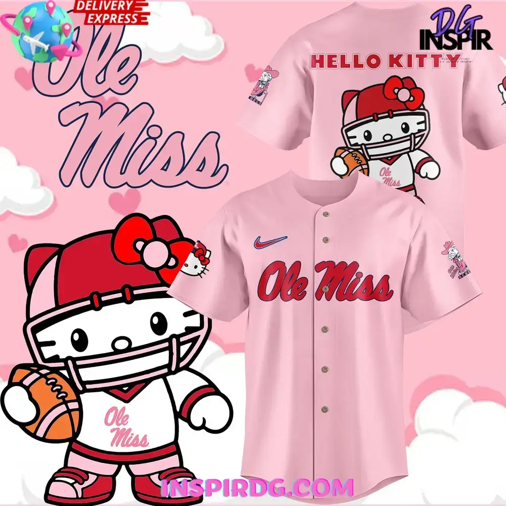 Ole Miss Rebels X Hello Kitty 2024 Baseball Jersey Image