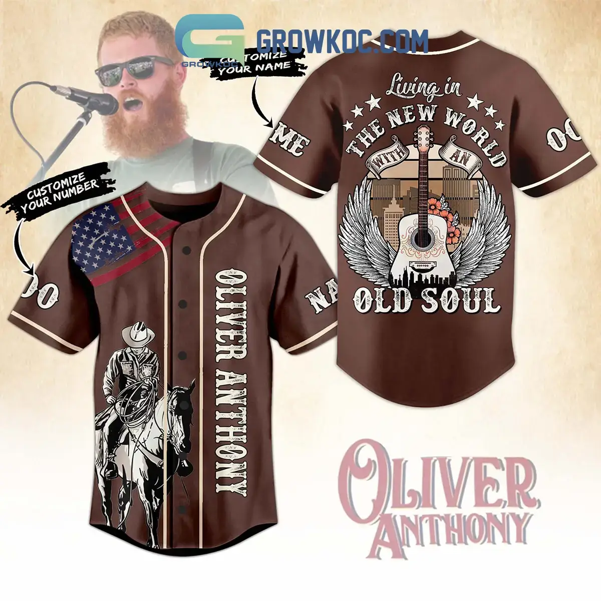 Oliver Anthony Living In The New World With An Old Soul Personalized Baseball Jersey Image
