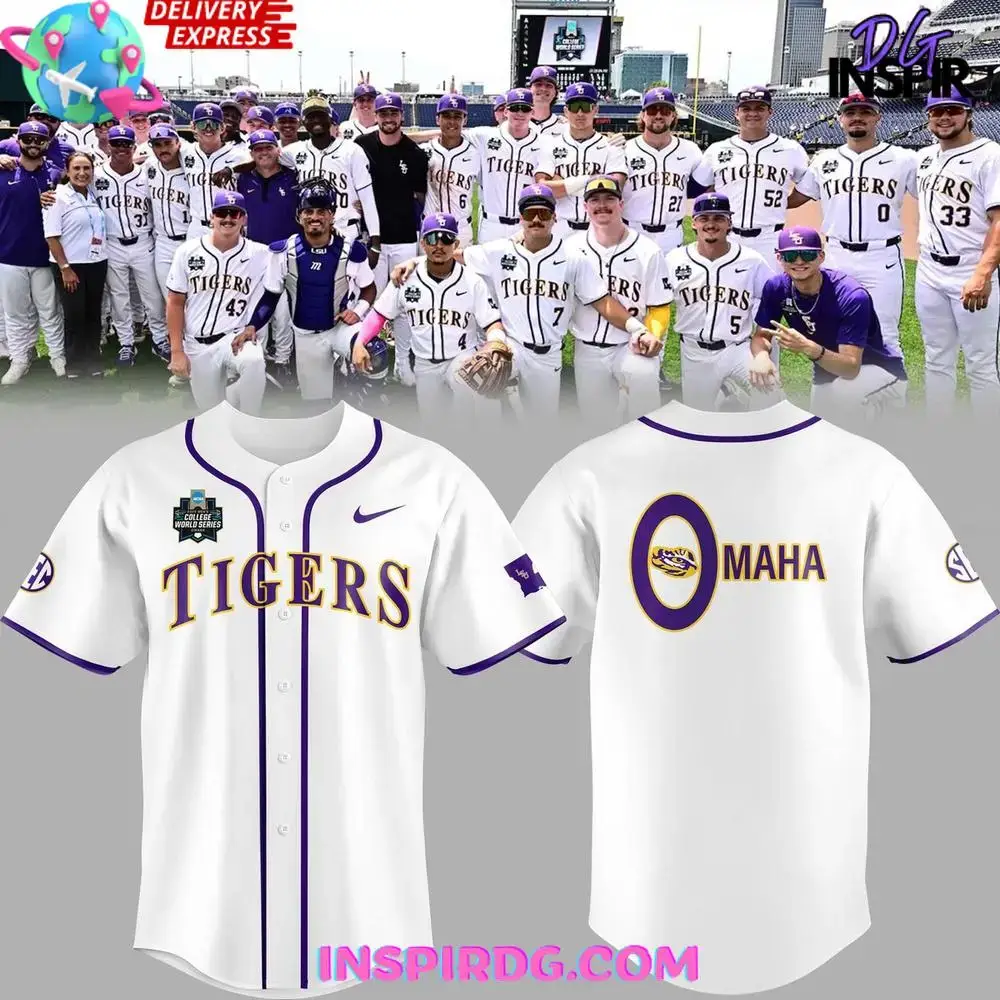 Omaha Men'S College World Series Osu Tigers Baseball Jersey Image