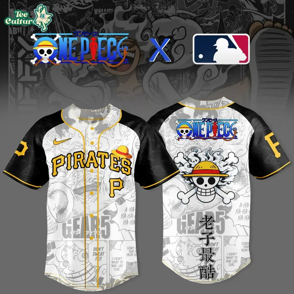 One Piece Anime x Pittsburgh Pirates 2026 Limited MLB Baseball Jersey Image