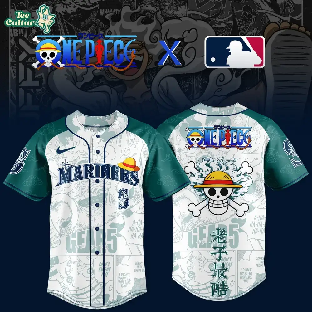 One Piece x Seattle Mariners MLB Anime Collaboration Jersey 2026 Image