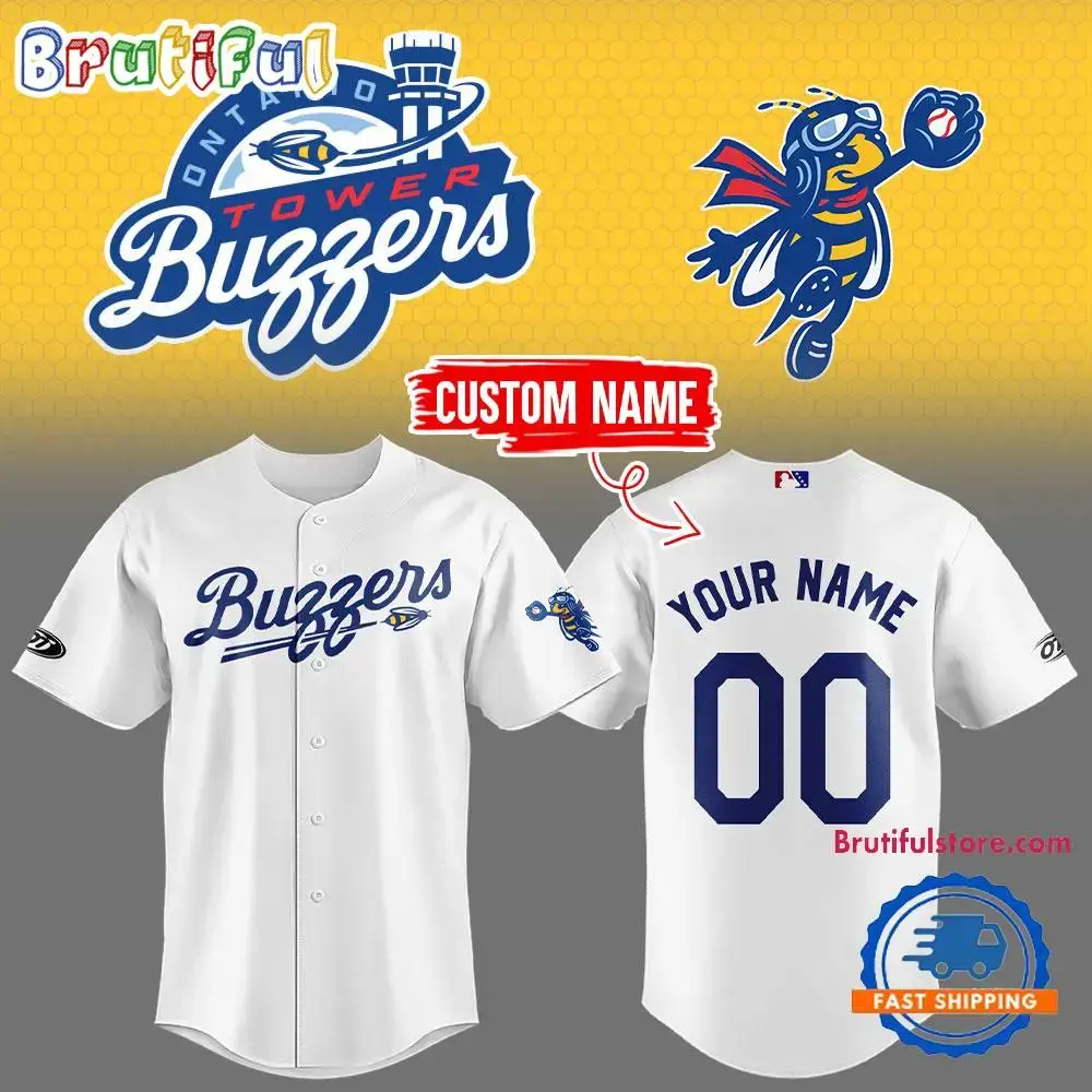 Ontario Tower Buzzers 2025 Baseball Custom White Jersey Image
