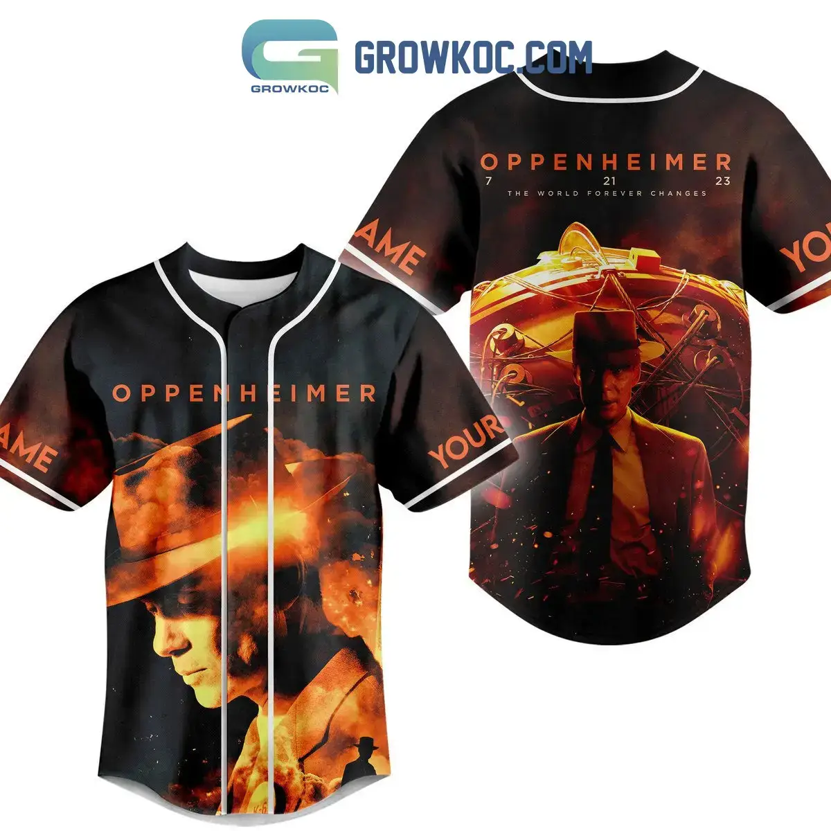 Oppenheimer The World Forever Changes Personalized Baseball Jersey Image