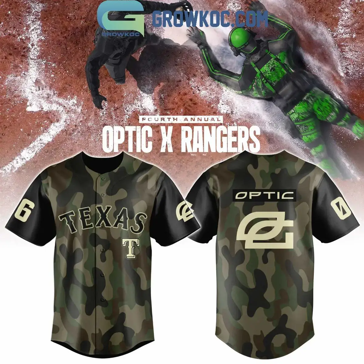 Optic x Texas Rangers Is Back 2025 Jersey Image