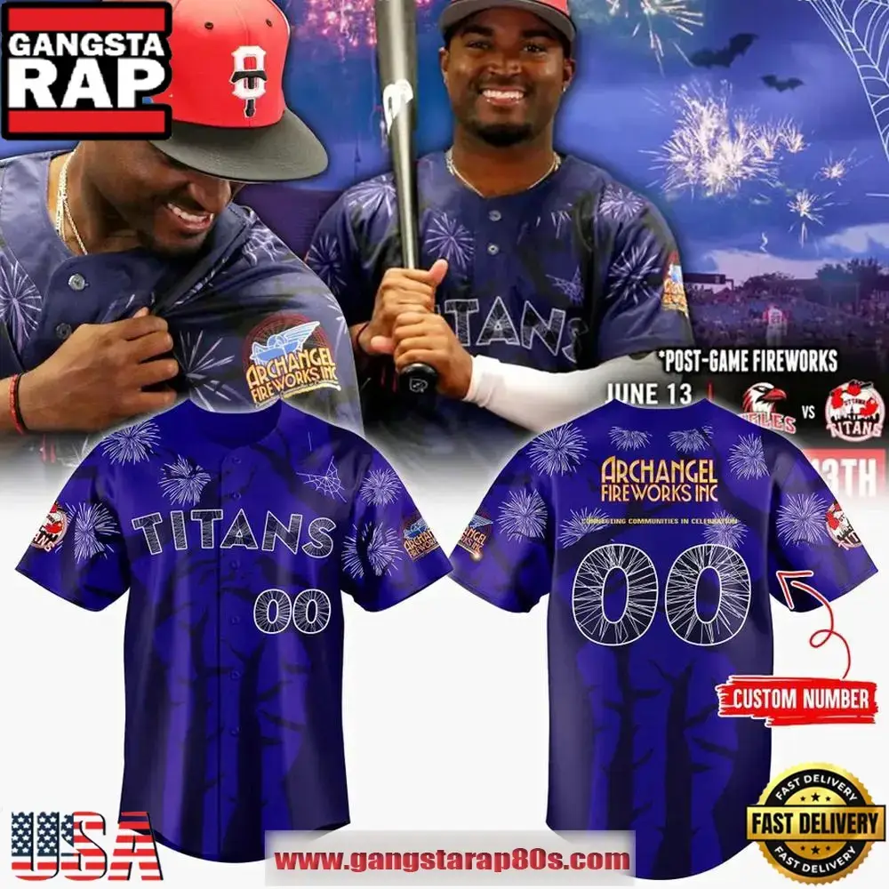 Ottawa Titans x Archangel Fireworks Inc Limited Edition Custom Baseball Jersey Shirt Image