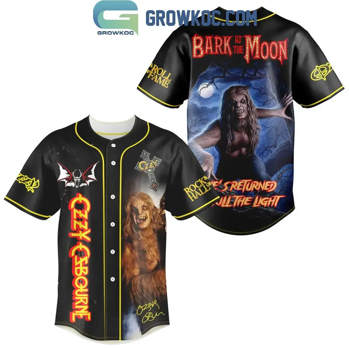 Ozzy Osbourne Bark At The Moon Baseball Jersey Image