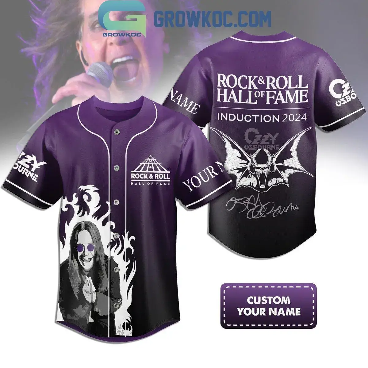 Ozzy Osbourne Introduction Of Rock And Roll 2024 Personalized Baseball Jersey Image