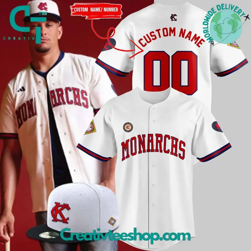 Patrick Mahomes X Kansas City Monarchs 100Th Anniversary Negro Leagues World Series Honoring Custom Jersey Image