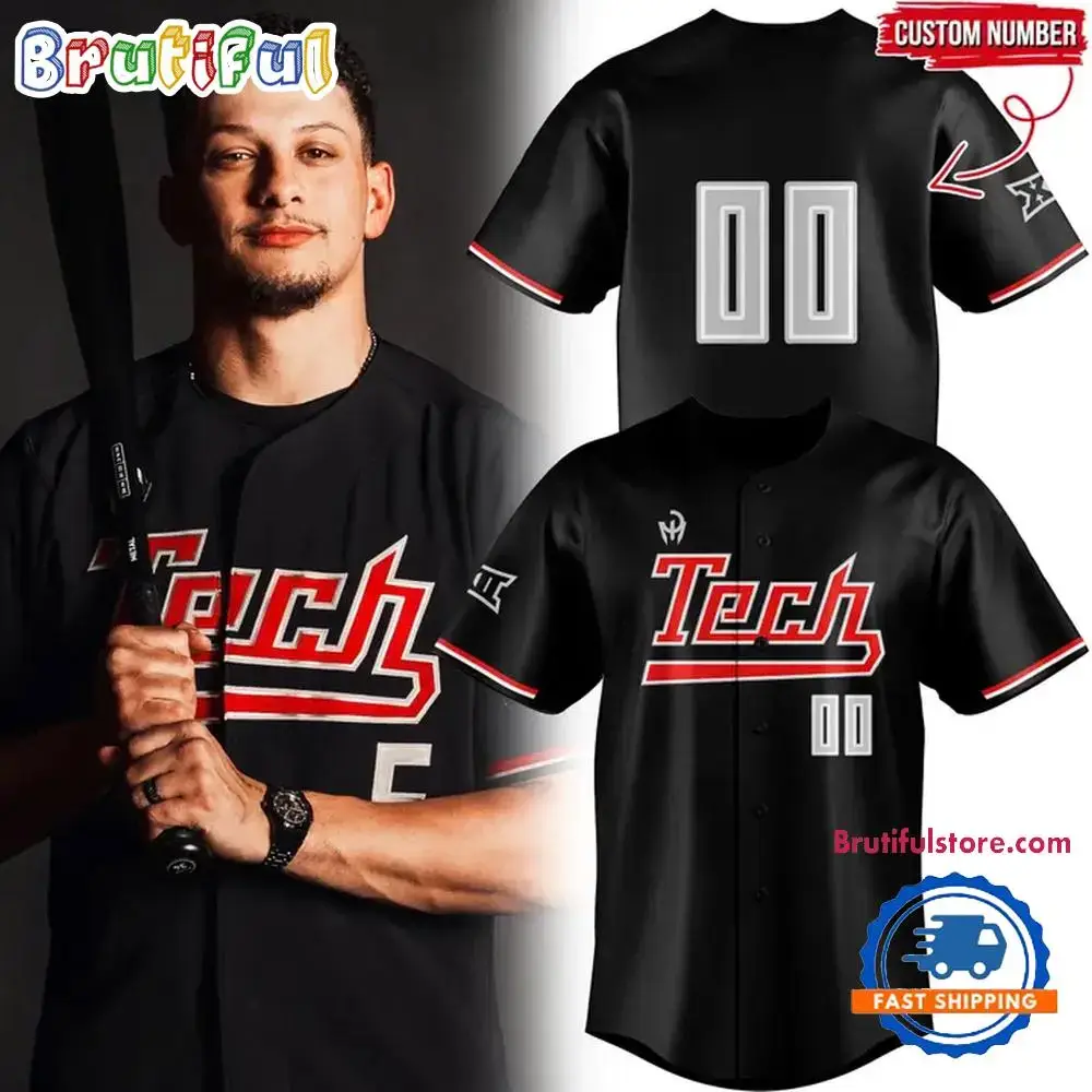Patrick Mahomes x Texas Tech Red Raiders Baseball Special 2025 Jersey Shirt Image