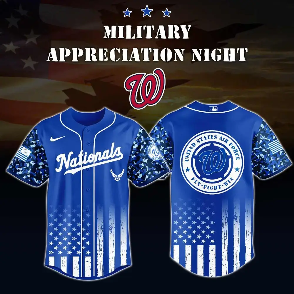 Patriotic Military Appreciation Jersey - Limited Edition Nationals Air Force Tribute Image
