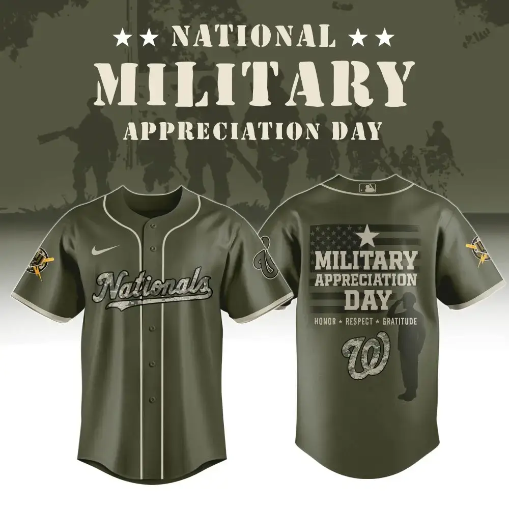 Patriotic Nationals Jersey - Honor Military Appreciation , Limited Edition Image