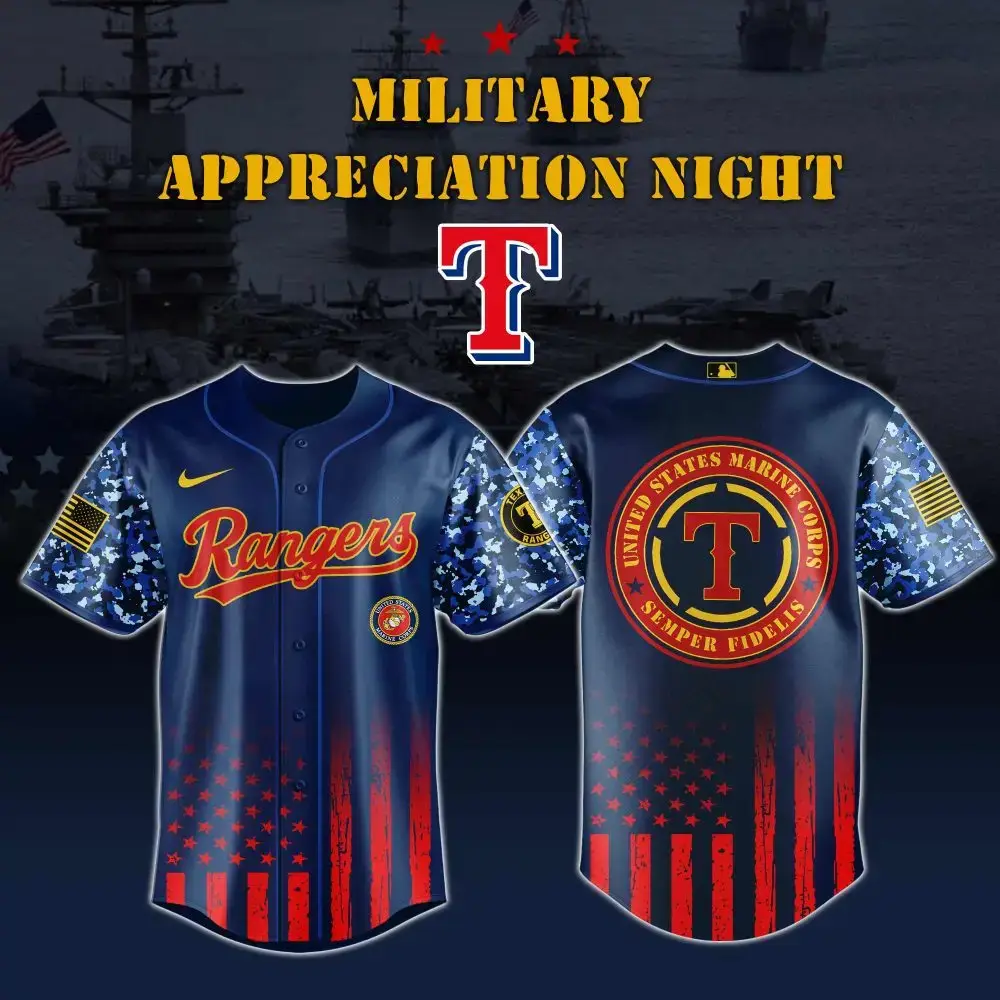 Patriotic Rangers Jersey - Military Appreciation Edition - Limited Time Offer! Image