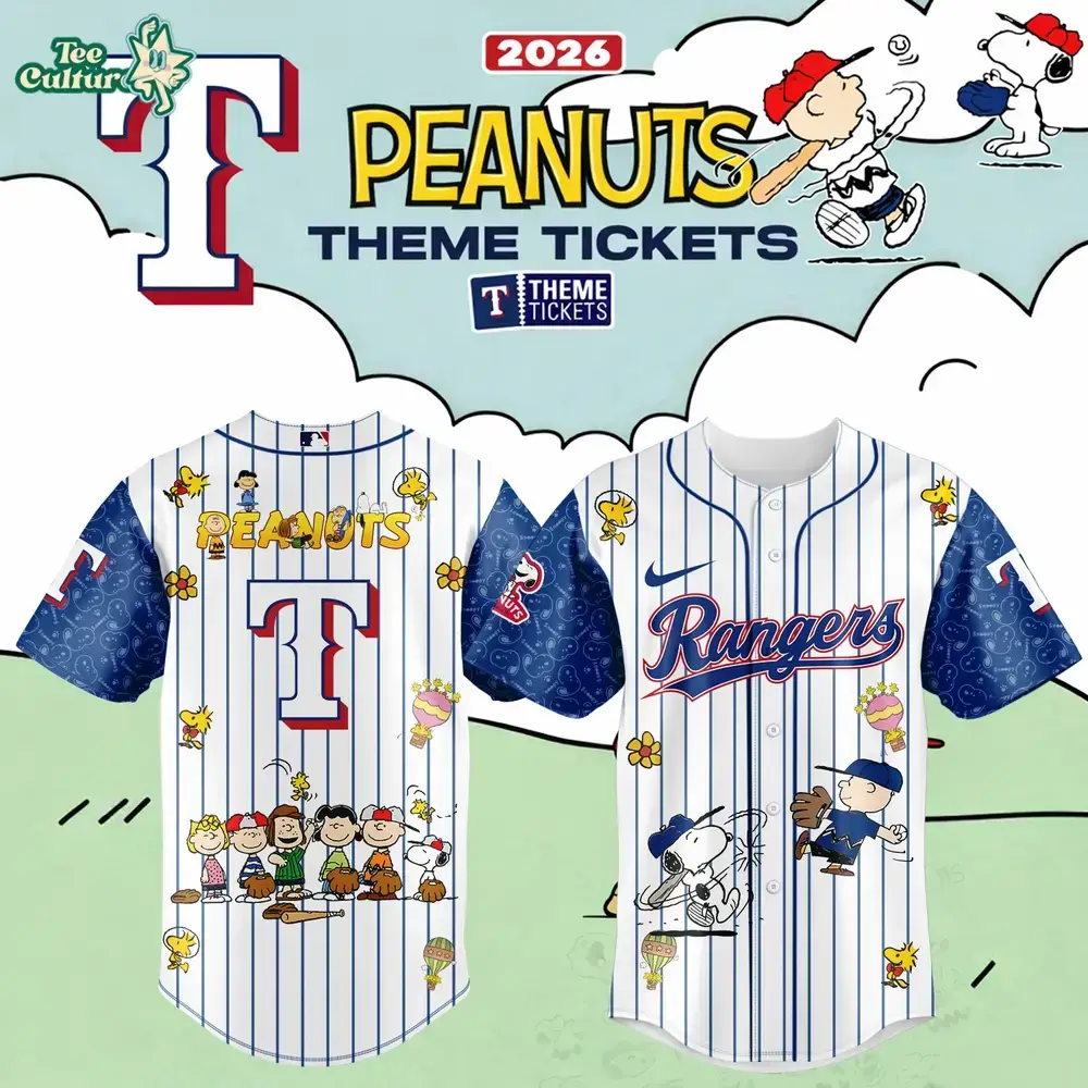 Peanuts Jersey, Rangers Jersey, Snoopy Apparel Image