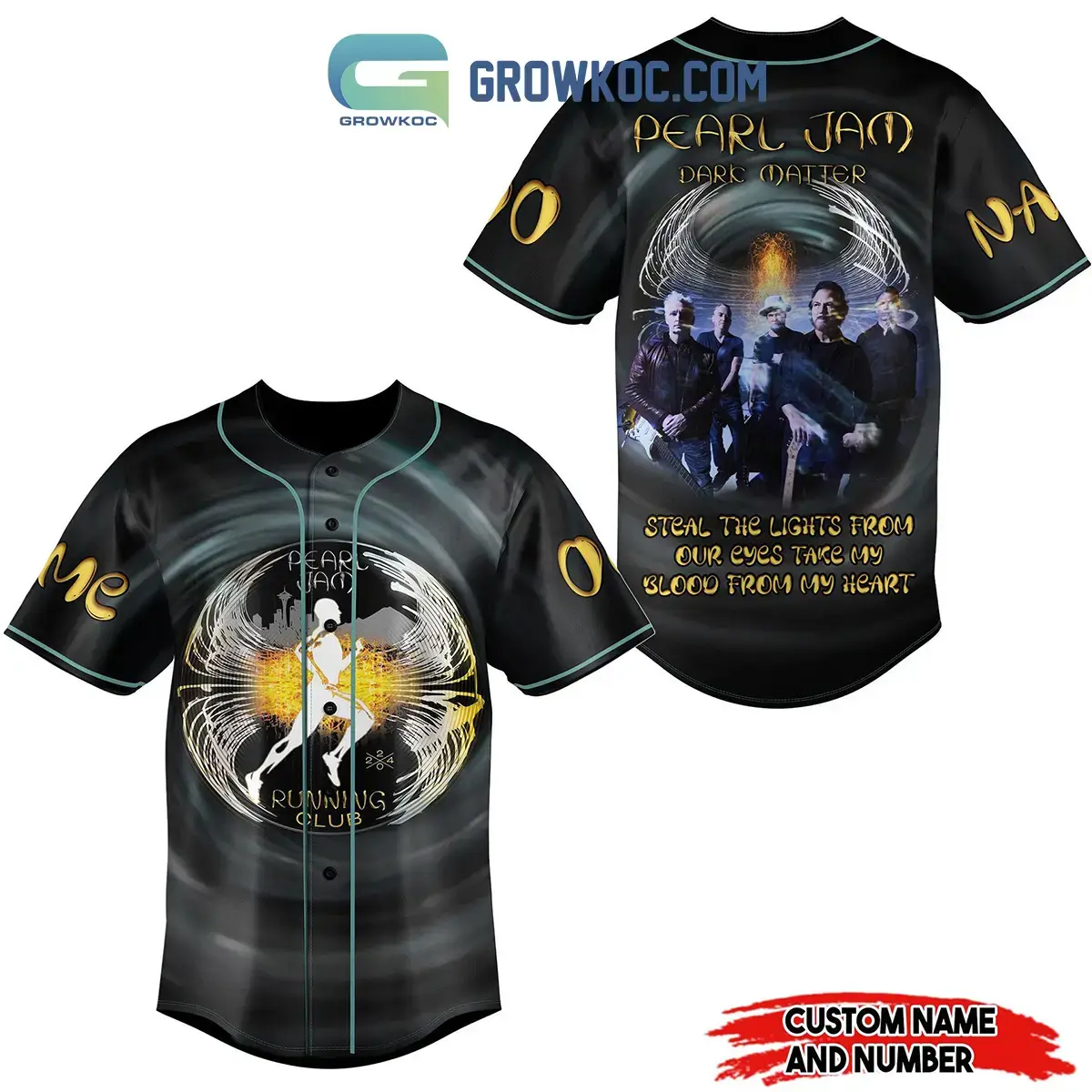 Pearl Jam Steal The Lights From Our Eyes Personalized Baseball Jersey Image