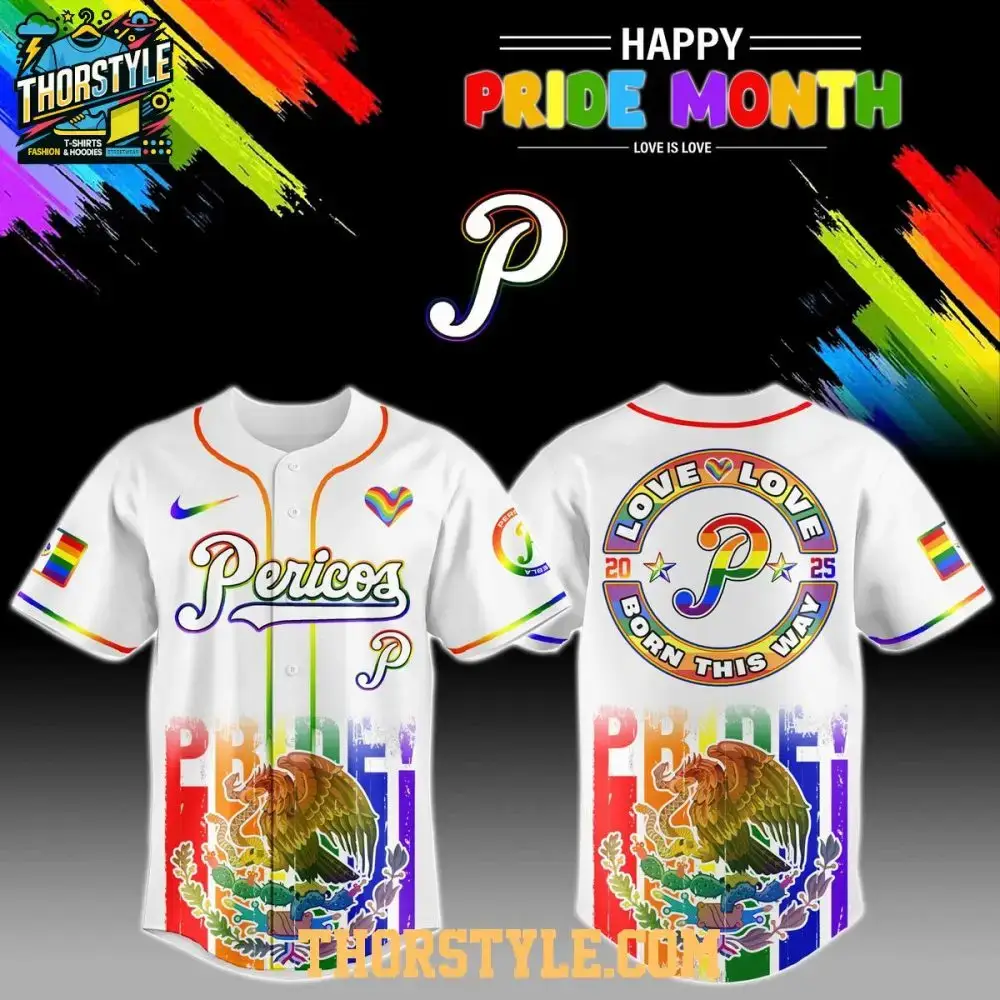 Pericos De Puebla 2025 Happy Pride Month Baseball Jersey Image