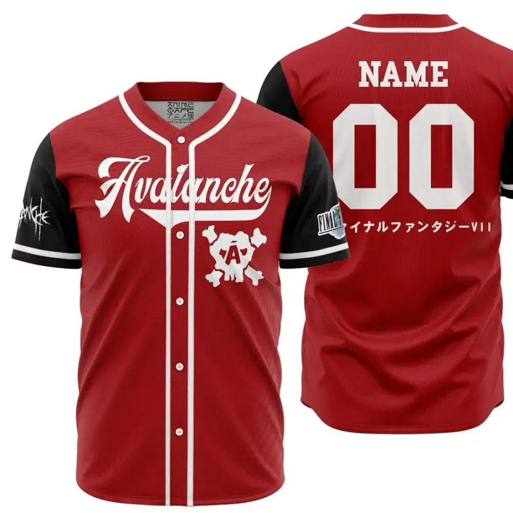 Personalized Avalanche Final Fantasy 7 Baseball Jersey Image