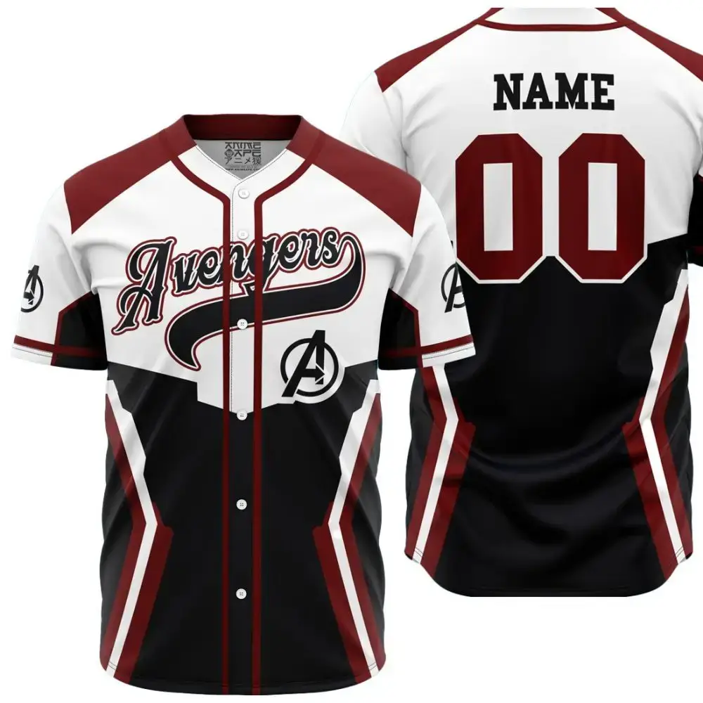 Personalized Avengers Endgame Marvel Baseball Jersey Image