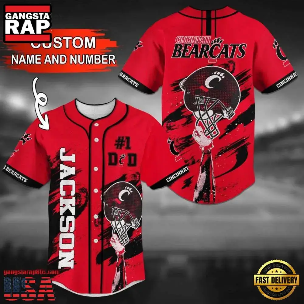Personalized Cincinnati Bearcats Summer Baseball Jersey Shirt Image