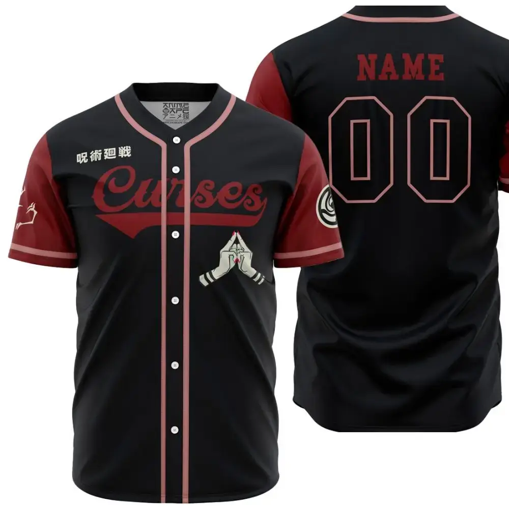 Personalized Curses Sukuna Jujutsu Kaisen Baseball Jersey Image