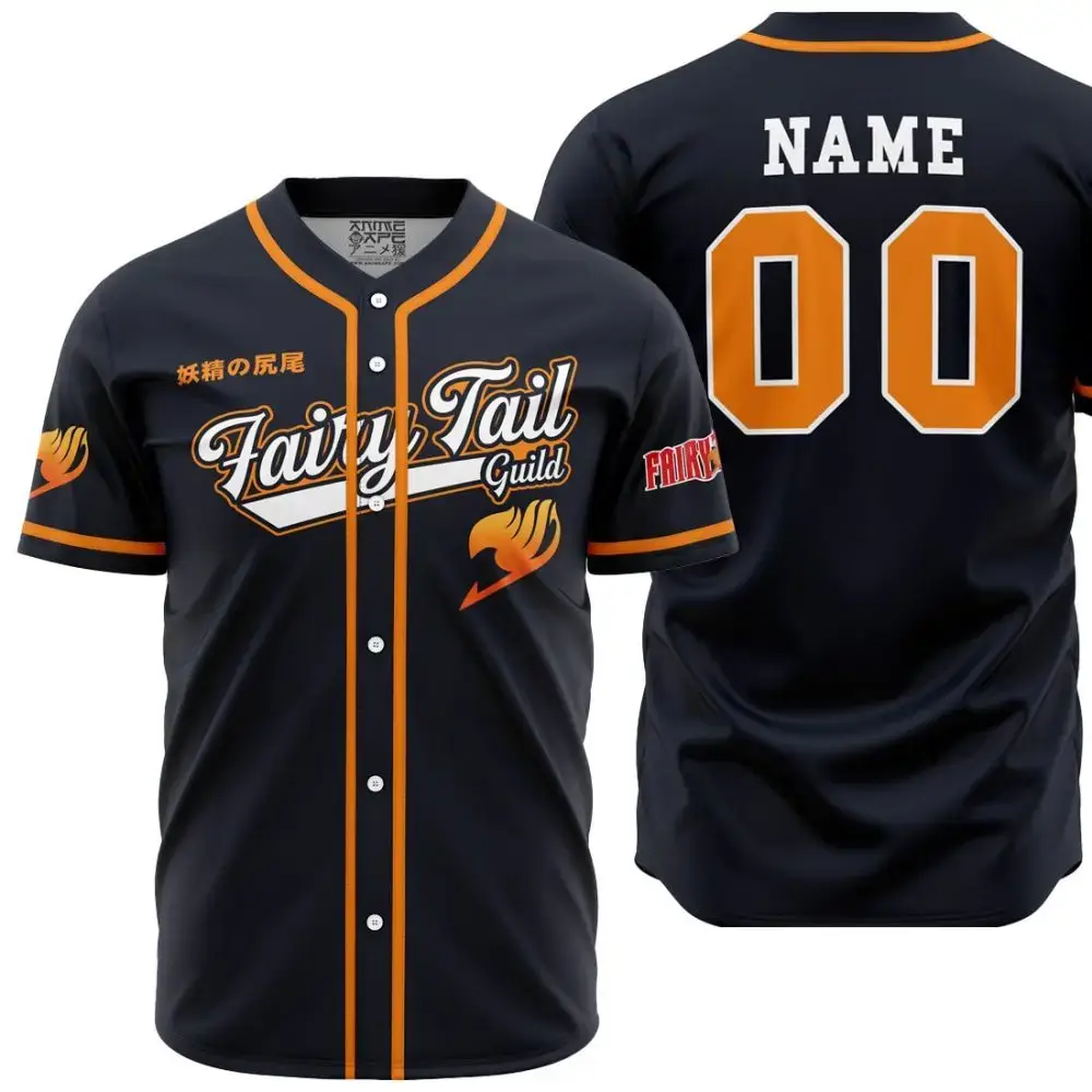 Personalized Fairy Tail Guild Fairy Tail Baseball Jersey Image