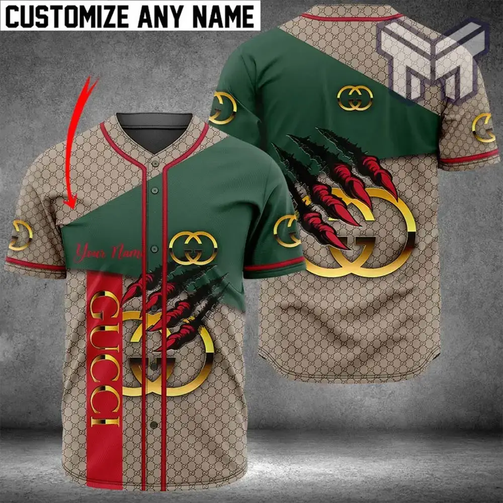 Personalized Gucci Baseball Jersey Shirt Luxury Clothing Clothes Sport Outfit For Men Women Hot Image