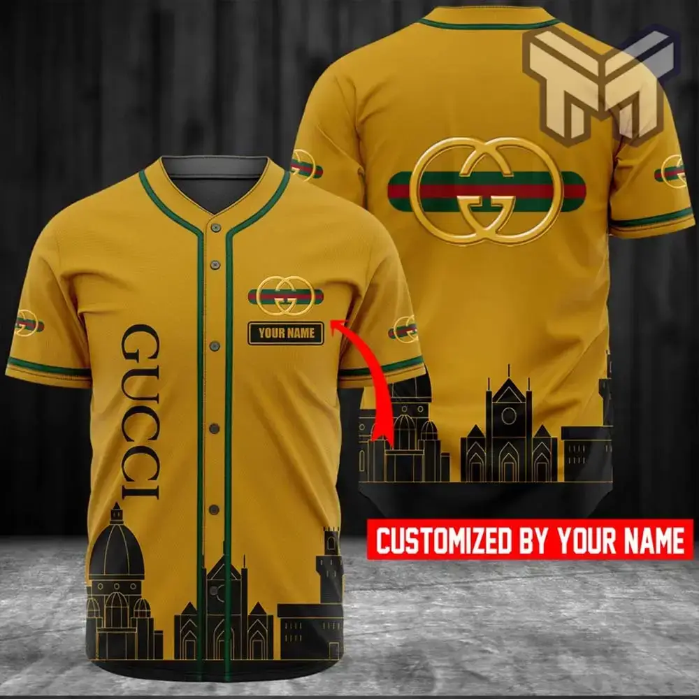 Personalized Gucci Baseball Jersey Shirt Luxury Clothing Clothes Sport Outfit For Men Women Hot Type02 Image