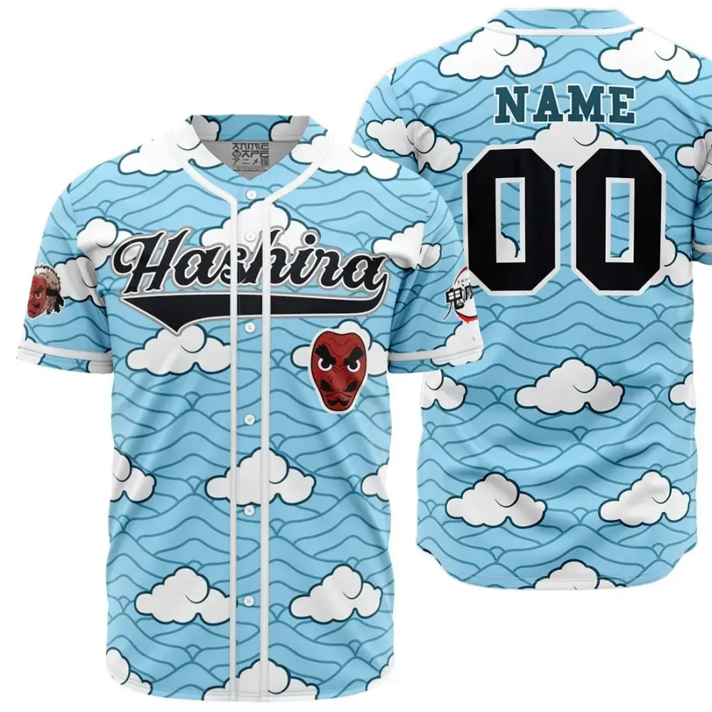 Personalized Hashira Sakonji Urokodaki Demon Slayer Baseball Jersey Image