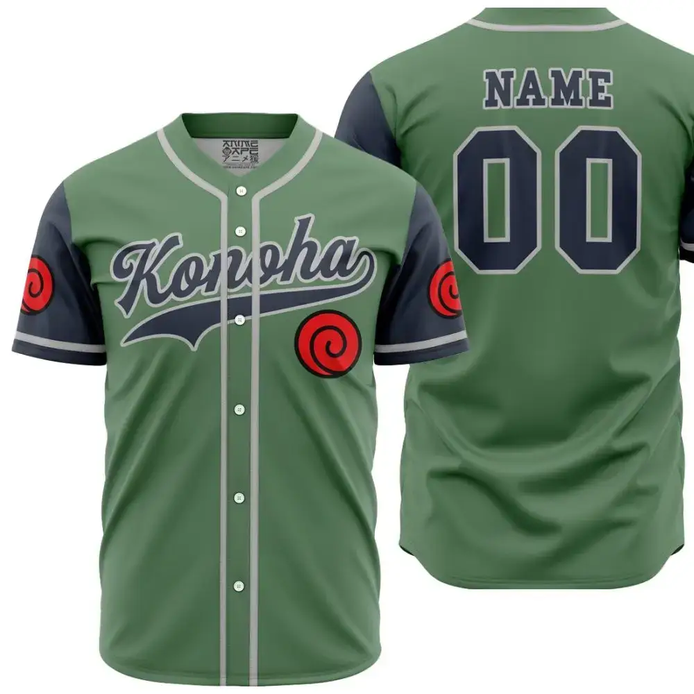 Personalized Konoha Jonin Shippuden Baseball Jersey Image