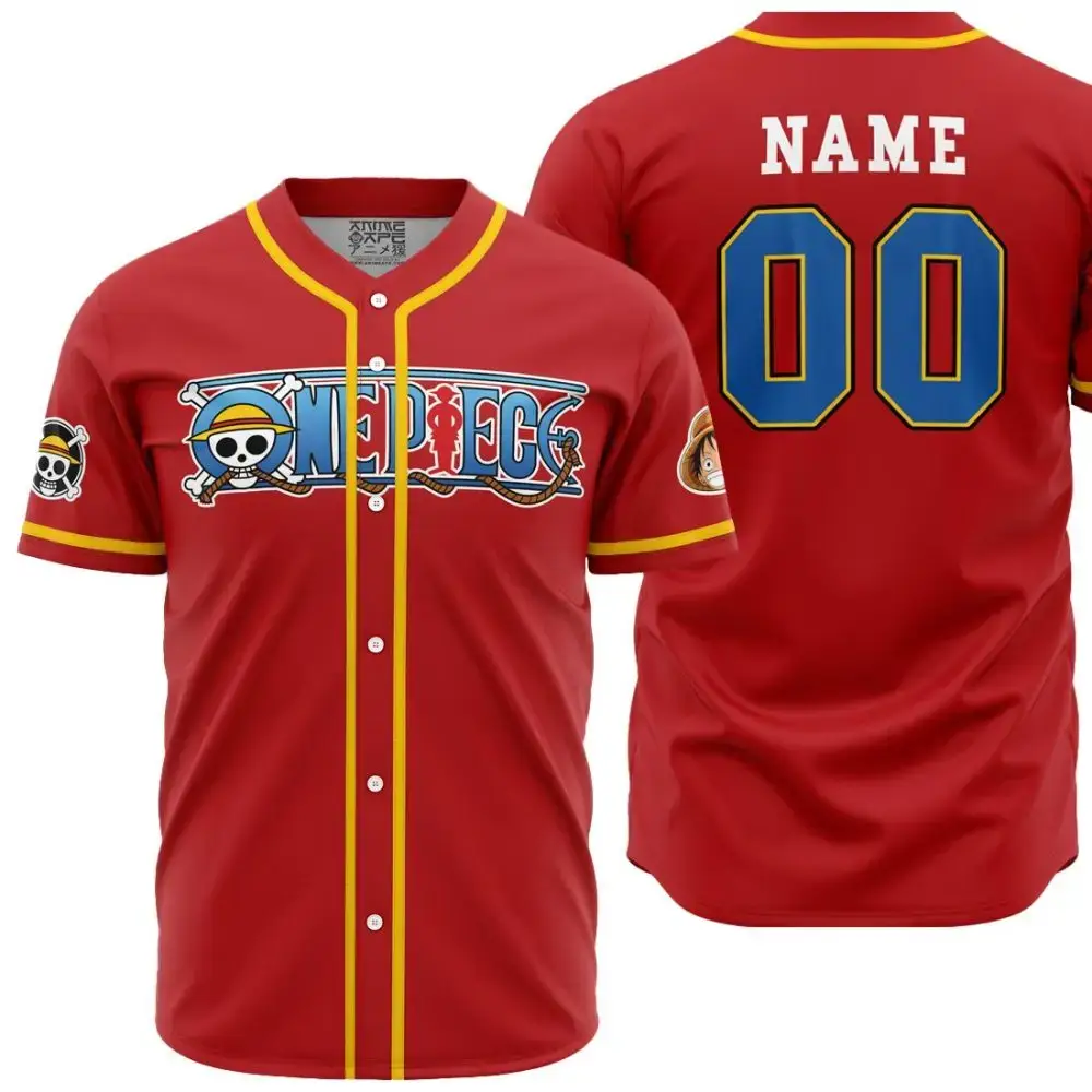 Personalized Luffy One Piece Baseball Jersey Image