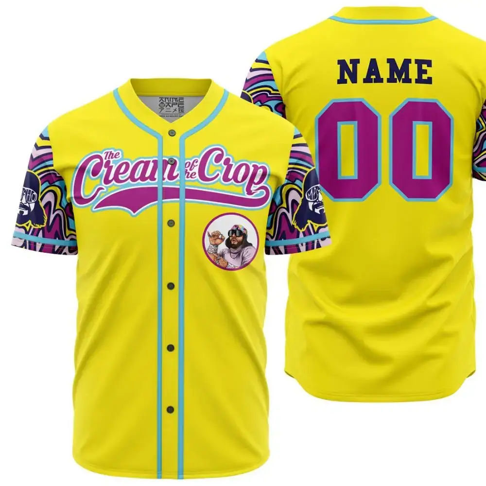 Personalized Macho Man The Cream Of The Crop Baseball Jersey Image