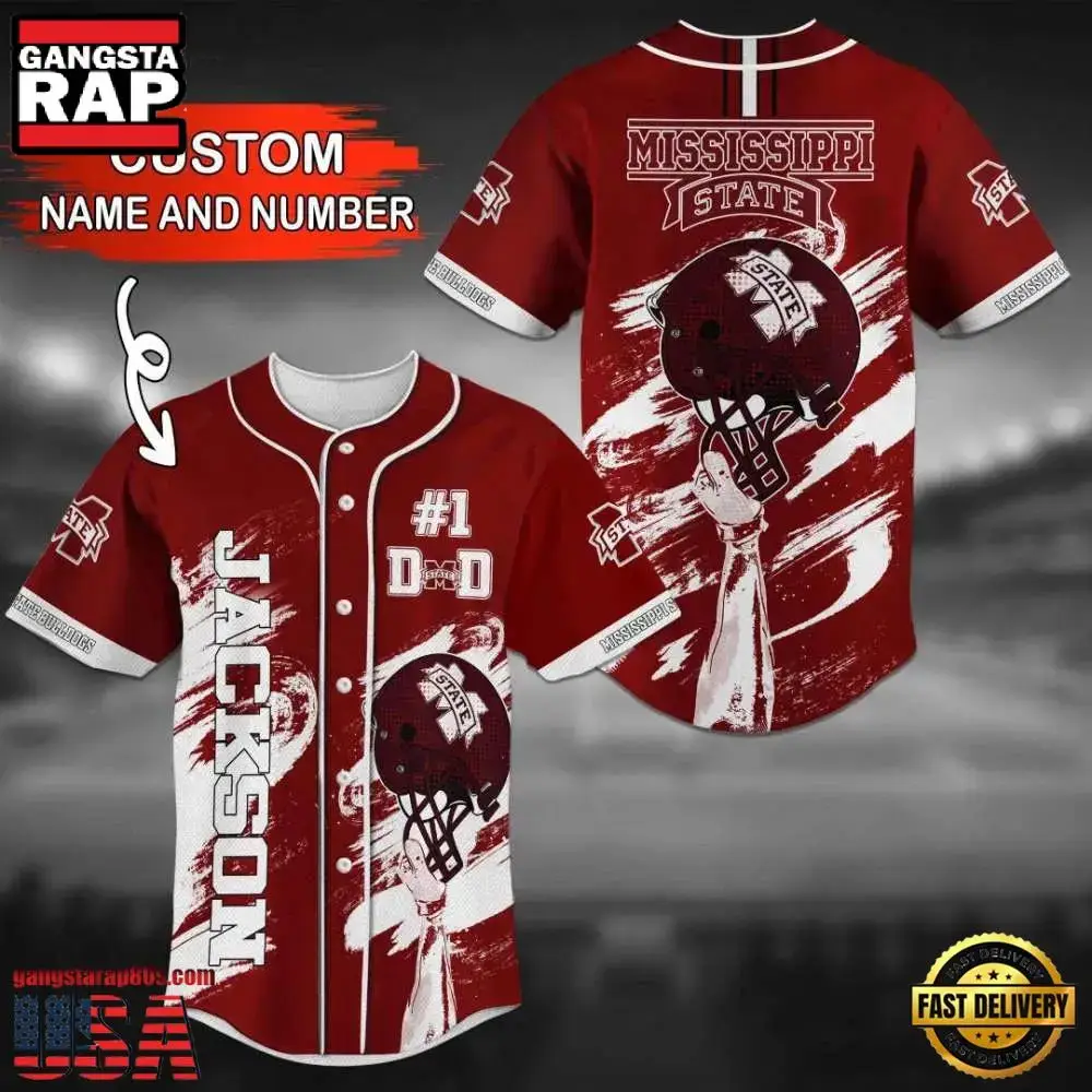 Personalized Mississippi State Bulldogs Summer Baseball Jersey Shirt Image
